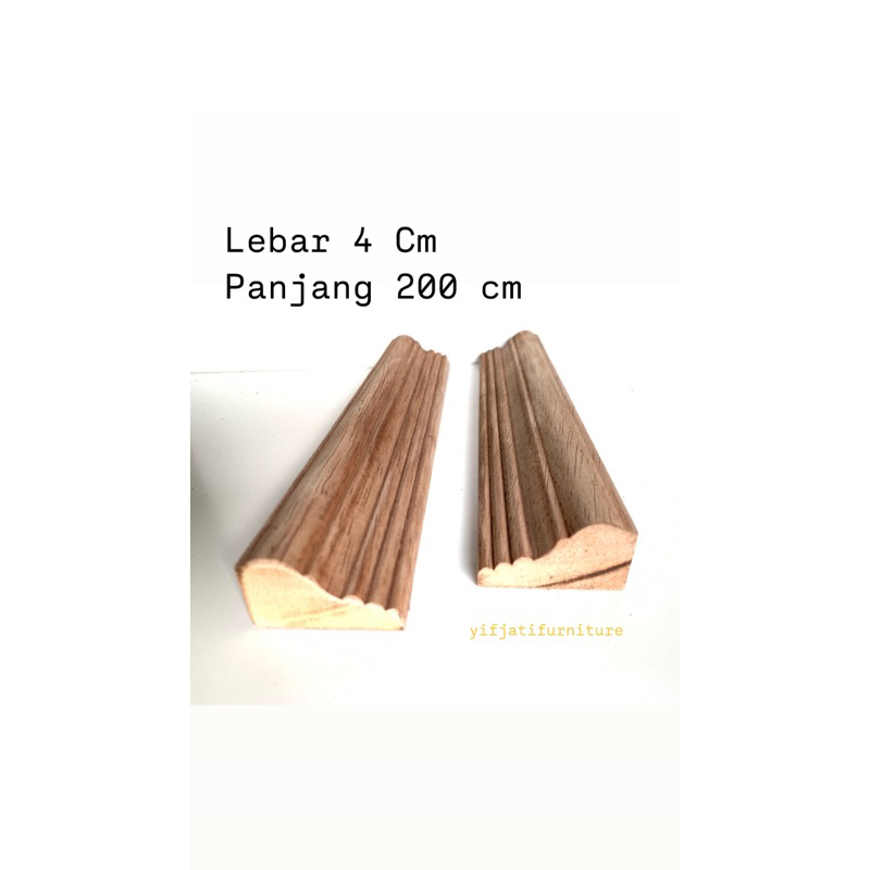 Wall Moulding Lis Kayu lebar 4 cm Panjang 200 cm