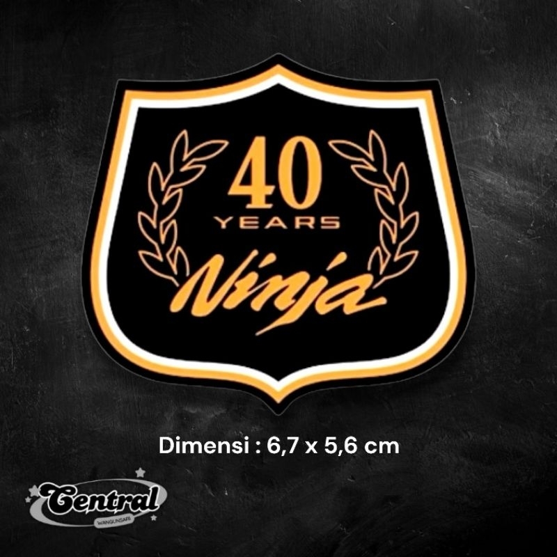 Sticker Stiker Anniversary Kawasaki Ninja 40th