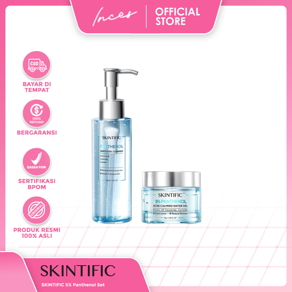 INCES - SKINTIFIC Panthenol Gel Cleanser 120ml Calming and Soothing for All Skin Types SKINTIFIC 5% 