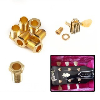 Baut Mur Screw In Bushing Peg Dryer Tuner Tuning Machine Guitar Gold