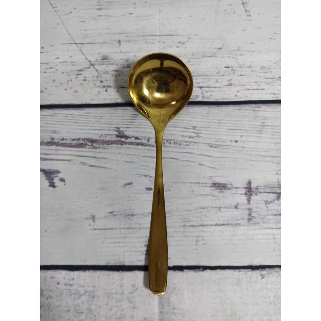 Sendok Makan Sup Soup Spoon Stainless Steel Warna Golden