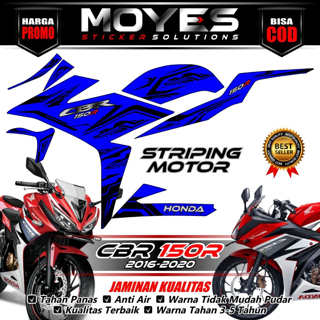 Striping CBR 150 Facelift - Decal CBR 150 Facelift - Stiker CBR 150 Facelift - Decal Stiker CBR 150 