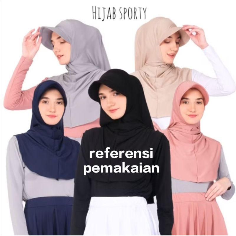 HIJAB TOPI SPORTY INSTAN/Kerudung Hijab Olahraga Sporty lnstan Topi
