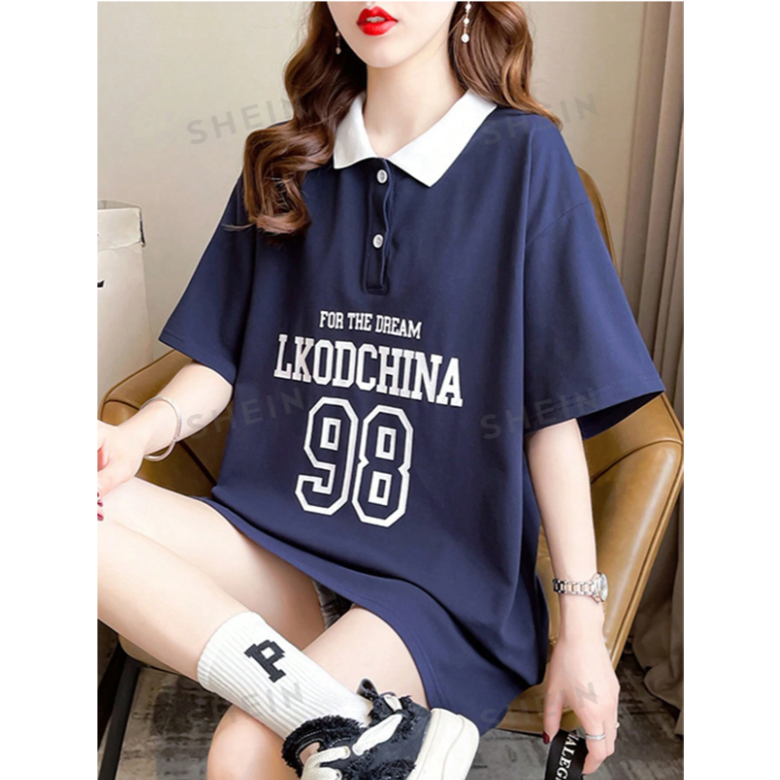 KAOS POLO BIGSIZE (M-6XL) KAOS POLO JUMBO 98 LOGO SIMPLE POLO SHIRT UNISEX M L XL 2XL 3XL 4XL 5XL 6X