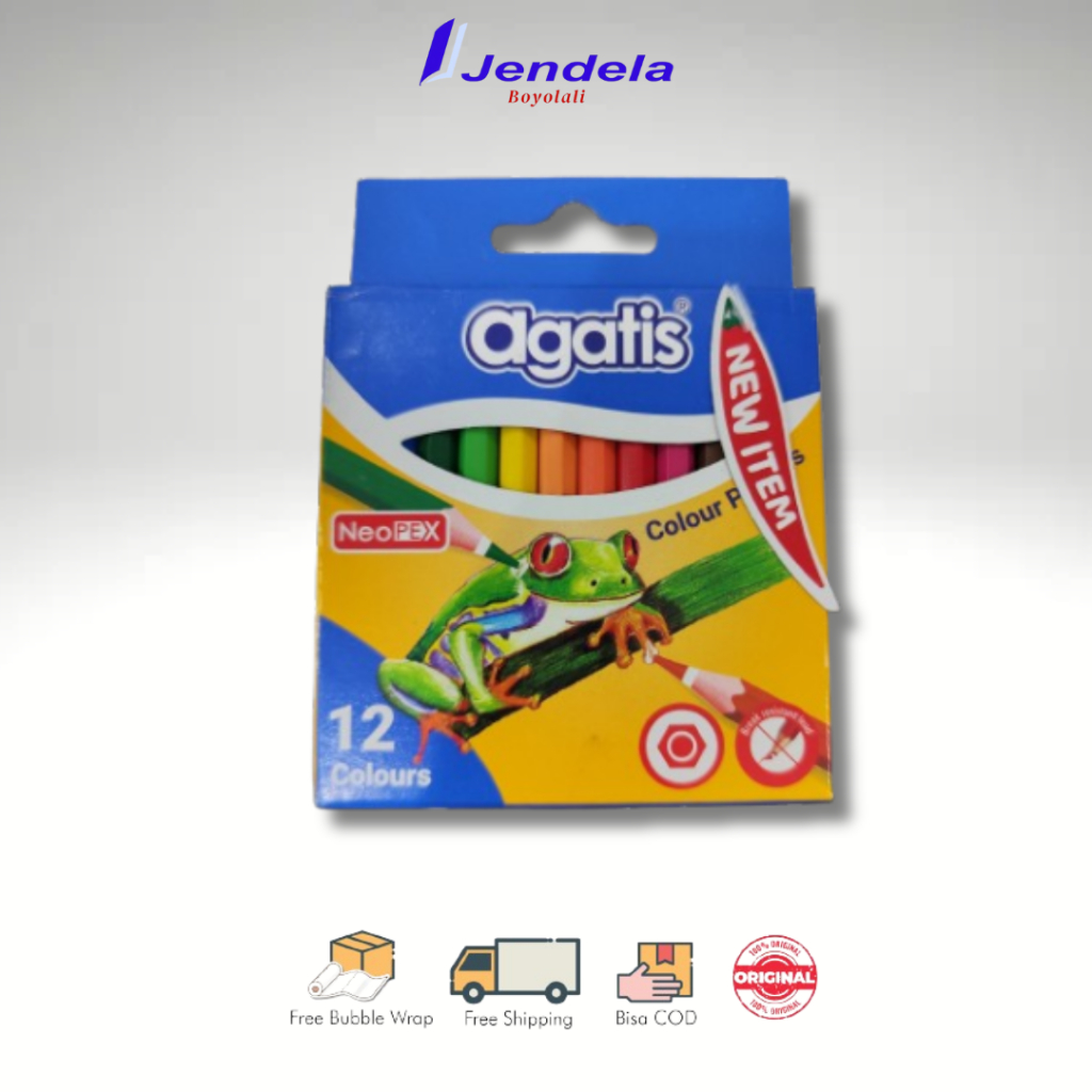 

Pensil warna agatis pendek 12 warna