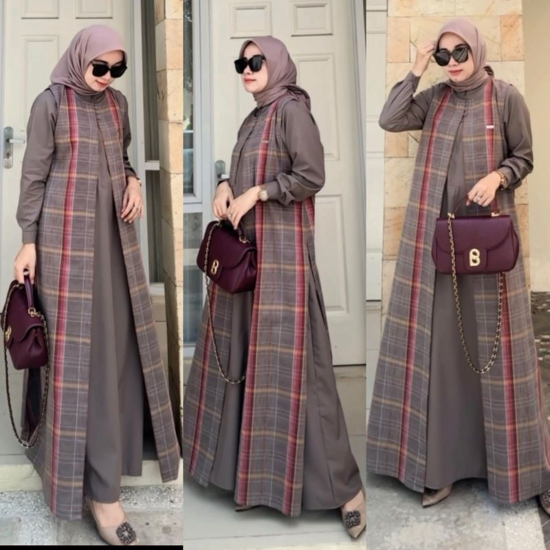 Dress dimara/ dress Dimara katun triset dress bahan katun triset gamis premium / dimara Original