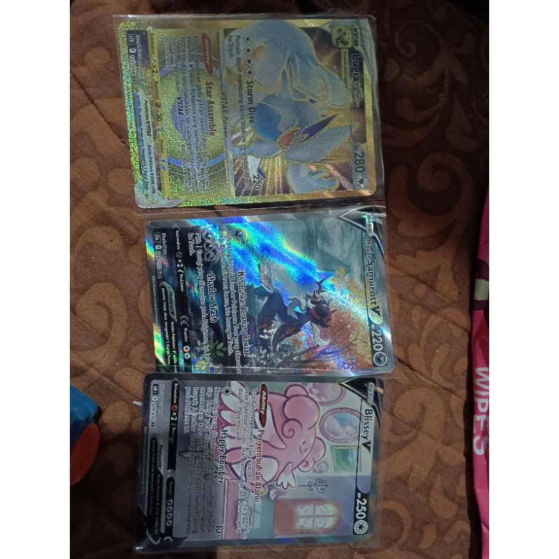 TCG Pokemon Indonesia Luvia Vstar UR | Hisuian Samurott V SAR | Blissey V SR