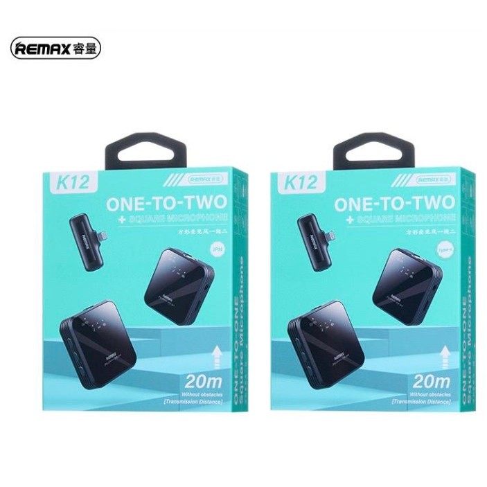 Mic Youtuber / Mic wireless Remax K-12 Wireless Microphone Profesional Mikrofon Lavalier HP
