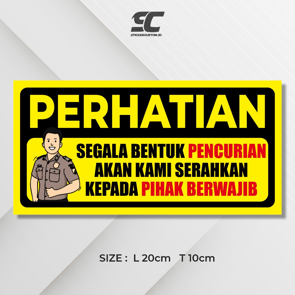 

STIKER VINYL SEGALA BENTUK PENCURIAN