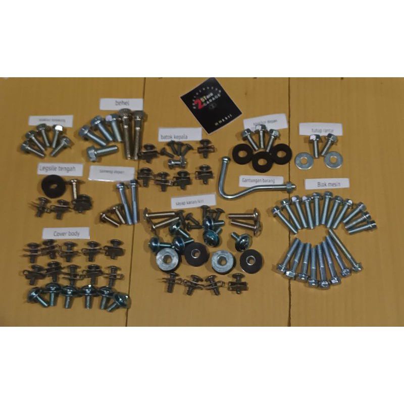 baut full body Suzuki satria 2 tak lumba / baut fullsett satria 2 tak lumba