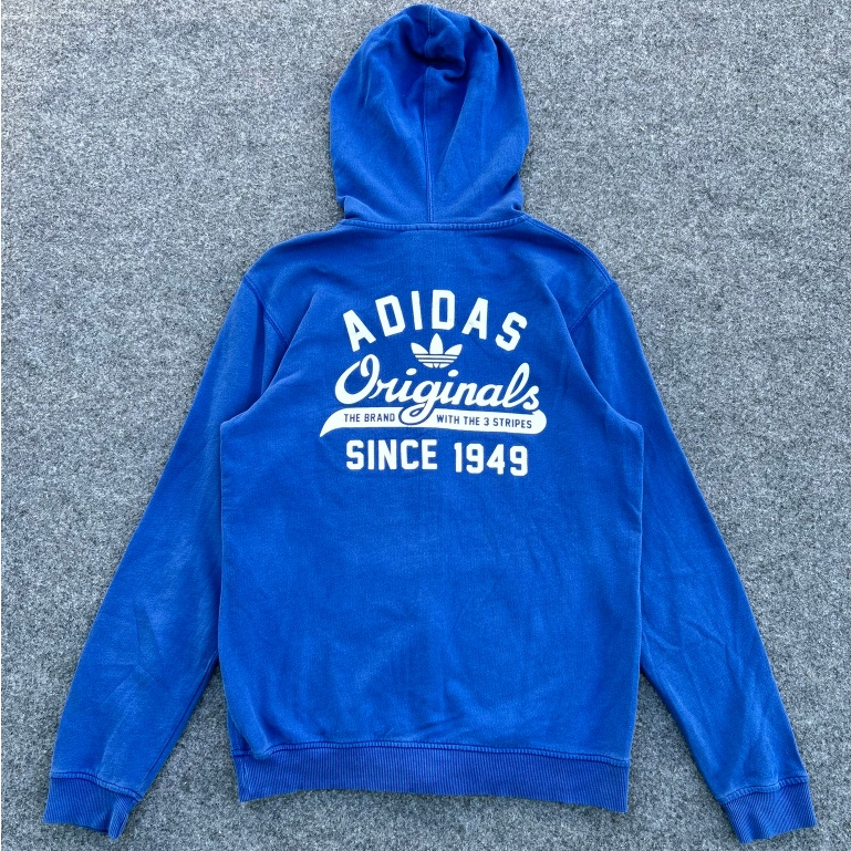 Hoodie Adidas Threefoil Second Original Warna Biru Laut