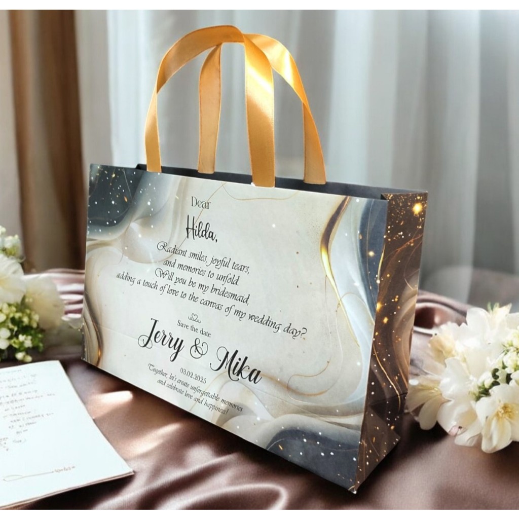PaperBag Tas Kertas Bridesmaid Paper Bag Bridesmaid Custom, Landscape, Idul Fitri