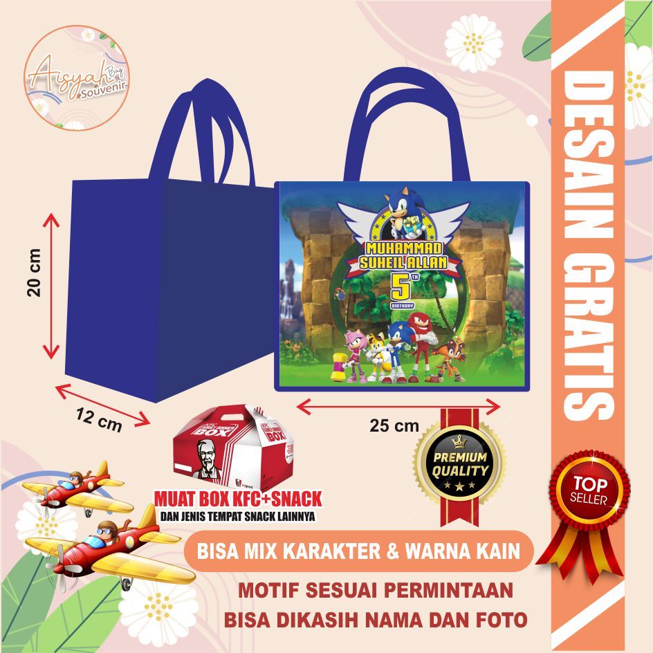 

tas ultah sonic tas ulang tahun sonic tas souvenir ultah sonic tas sonic tas bingkisan ultah sonic