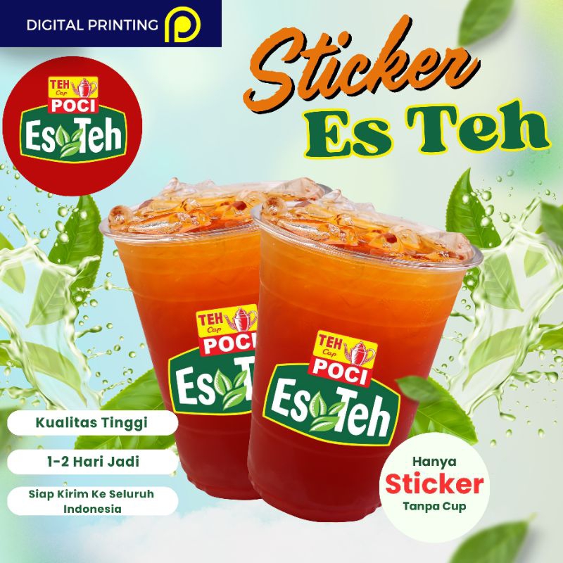 

CETAK STIKER LABEL TRANSPARAN / LABEL MINUMAN TRANSPARAN / LABEL PRODUK / STIKER ES TEH