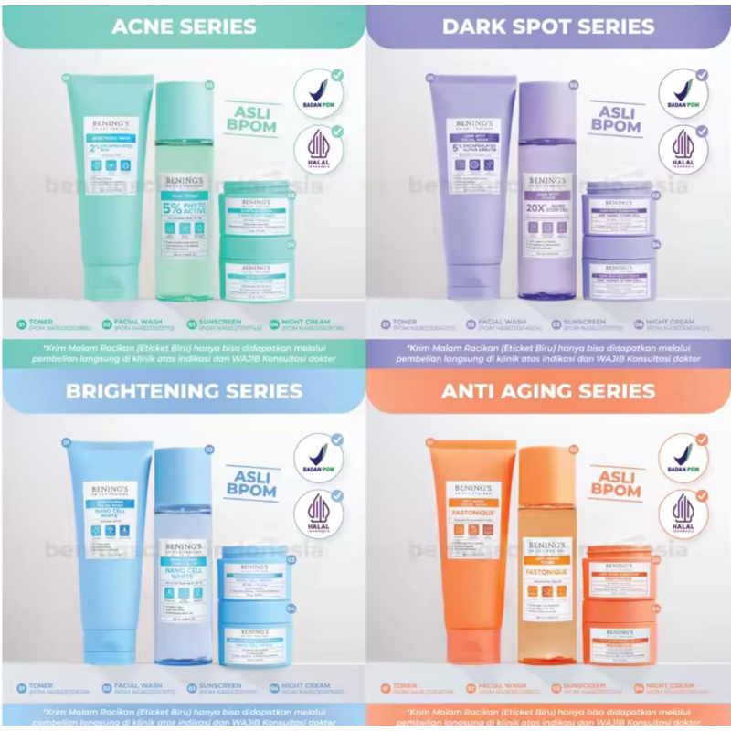 BENING'S PROMO New ALL PAKET DASAR BENING'S SKINCARE | Benings Clinic By Dr Oky Pratama