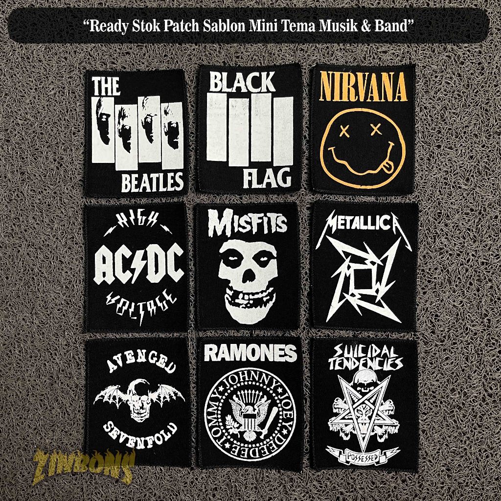 PATCH SABLON KECIL LOGO MUSIK BAND AKSESORIS TEMPELAN JAHIT PATCH SABLON MINI / KECIL PATCH MISFITS 