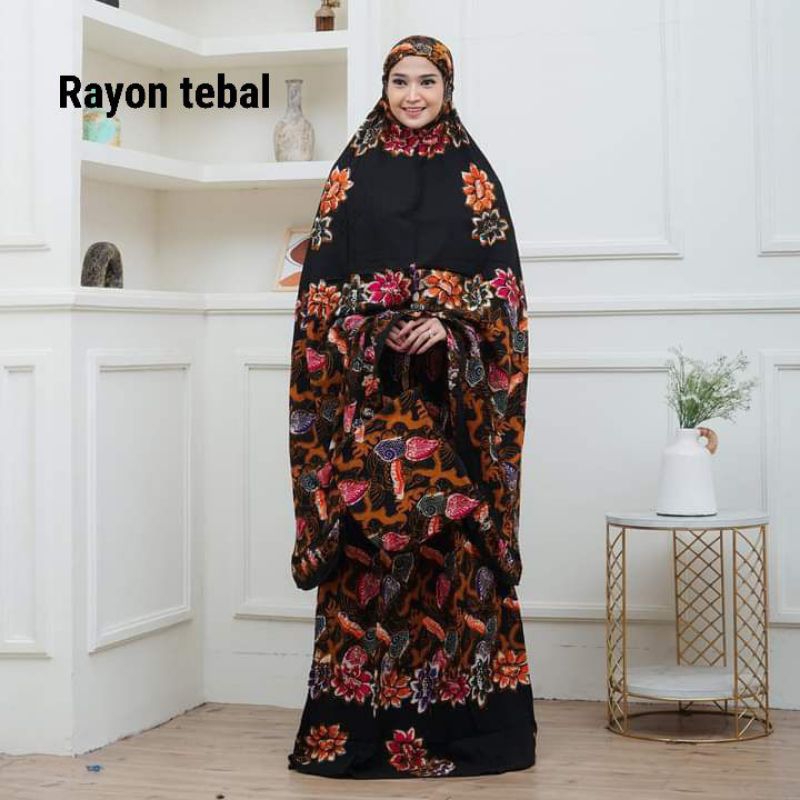 MUKENA BATIK CAP MUKENA BATIK PEKALONGAN MUKENA POTONGAN DEWASA