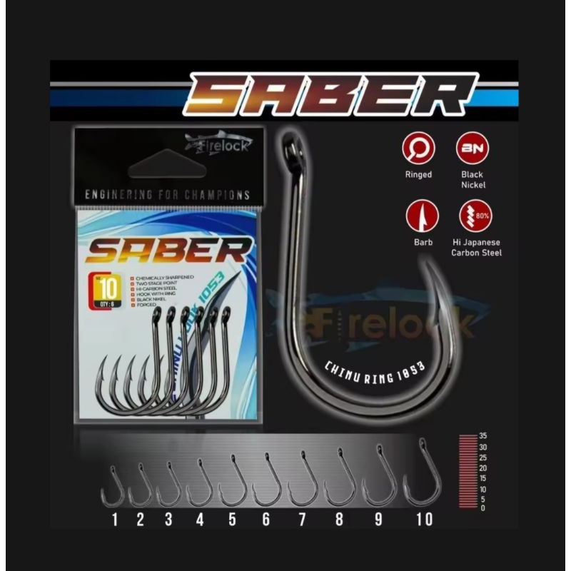kail pancing FIRELOCK SABER HOOK | HOOK PANCING CHINU | KAIL PANCING TERMURAH 