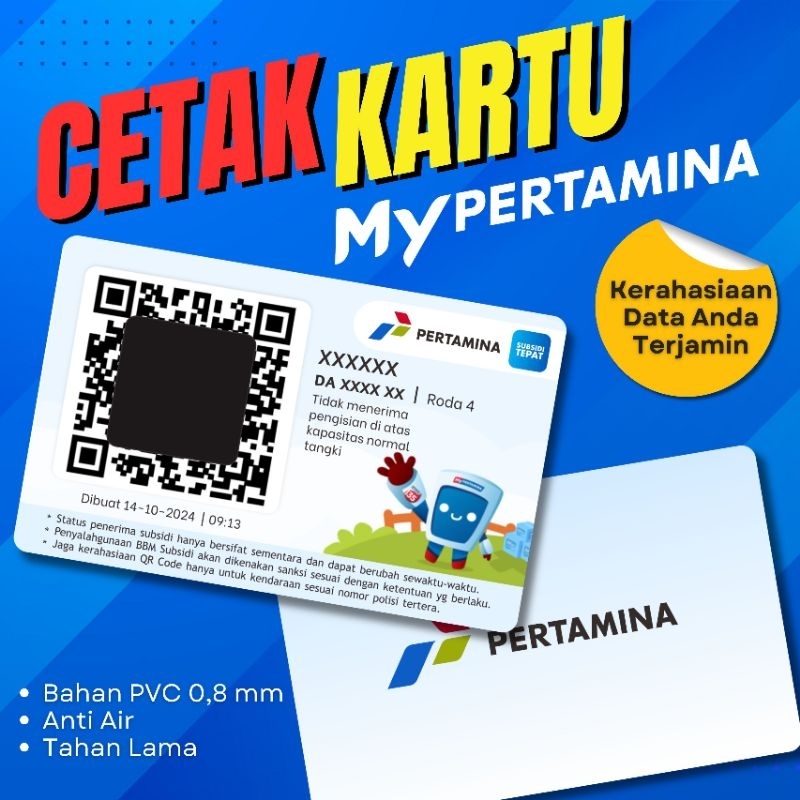 

kartu pertamina, Id card / kartu pelajar dll