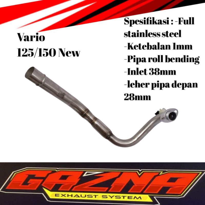 Knalpot Motor Vario 125 New Vario 150New Full Stainless Steel Leheran Knalpot Vario 125New Vario 150