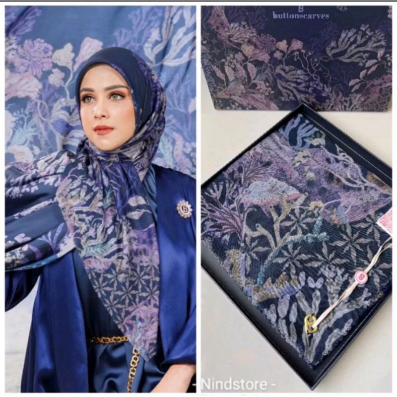 Hijab Segiempat Buttonscraves MISOL Series with Logo B - Jilbab Buttonscraves