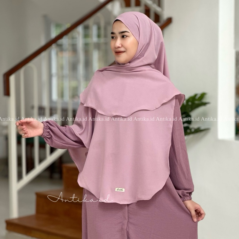 Pashmina Curve Oval Diamond Crepe I Pasmina Oval Jumbo Syar’i Diamond Antika.id