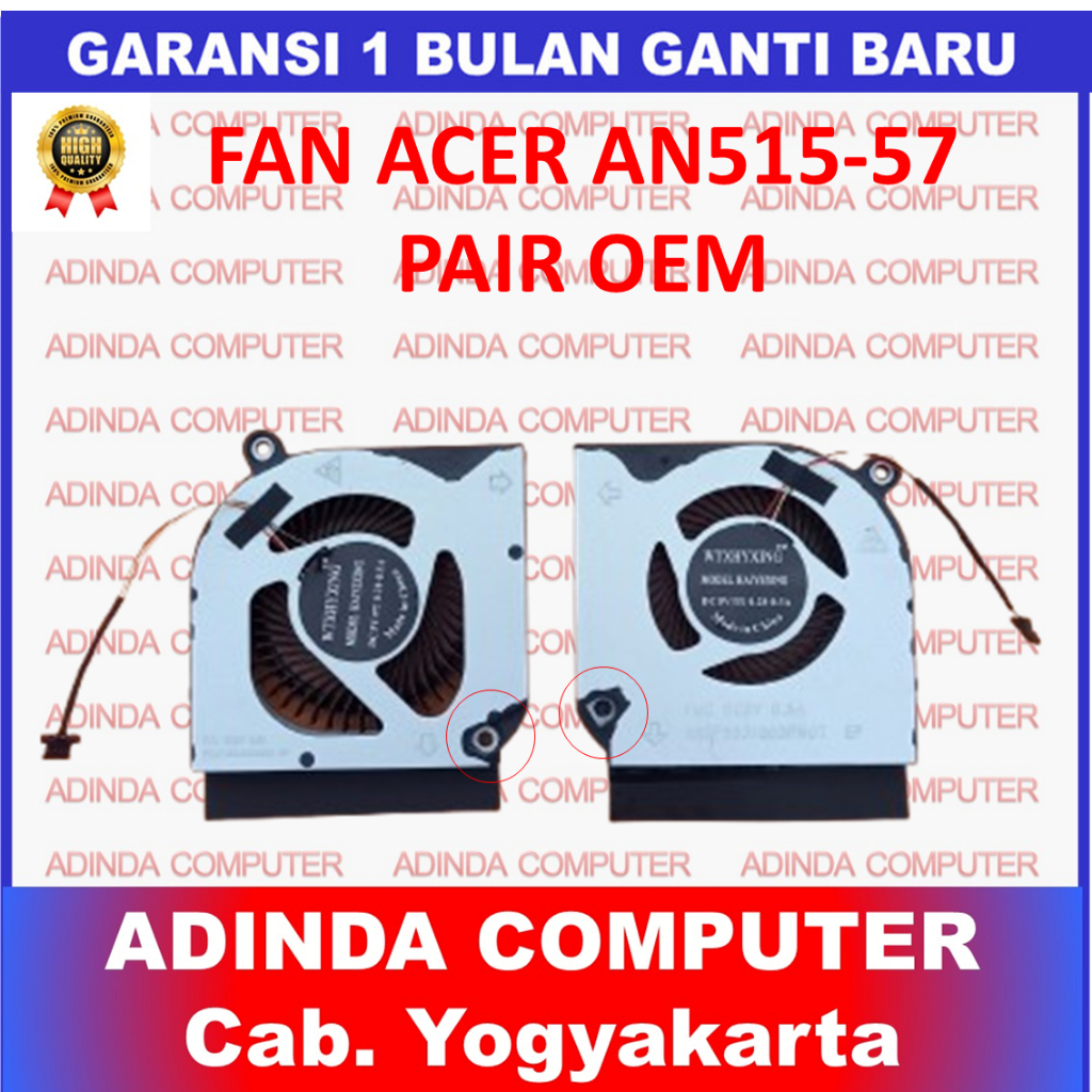 Fan Acer Nitro 5 AN515-57 AN515-44 AN515-45 AN515-55 Sepasang OEM