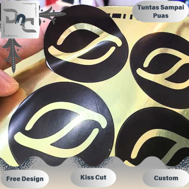 

Print & Cut Sticker Metallic Silver / Gold A3+ Cetak Kiss Cut Stiker Label Murah Meriah Bandung