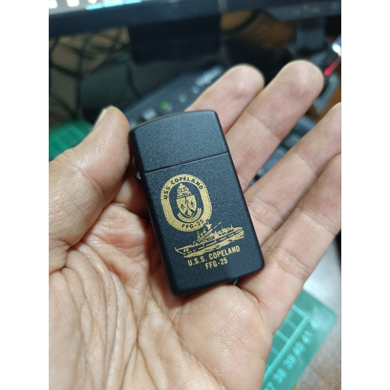 Zippo Slim 1985 Military USS Copeland