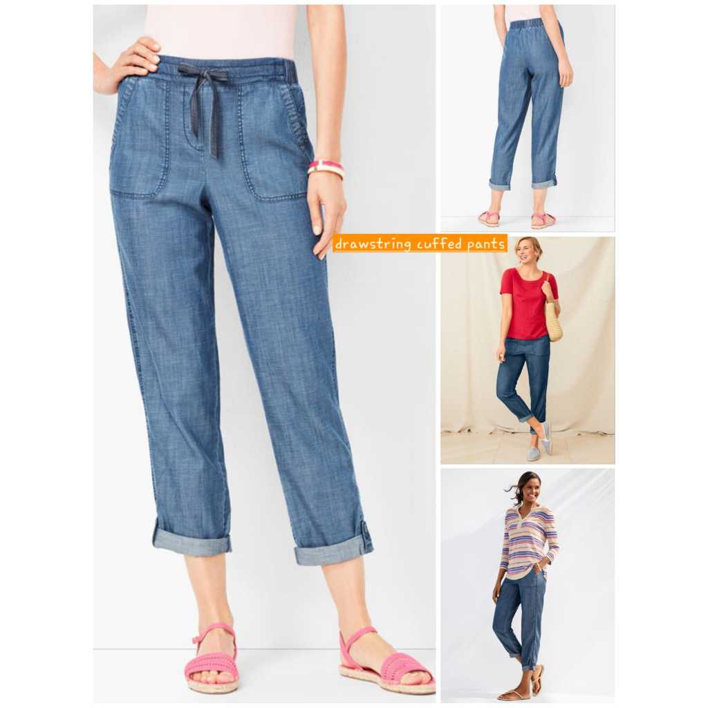 Celana Talbots Drawstring Chatham essex ankle Pants