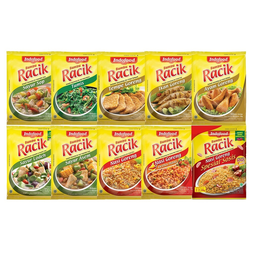 

Indofood Bumbu Racik All Varian - Sangkek.Sayur PALEMBANG