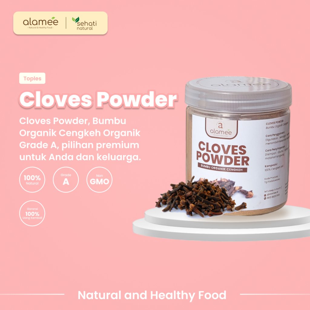 

ALAMEE Cengkeh Bubuk Clove Powder Ground Spice Murni Asli Tanpa Campuran Bumbu Organik 250g