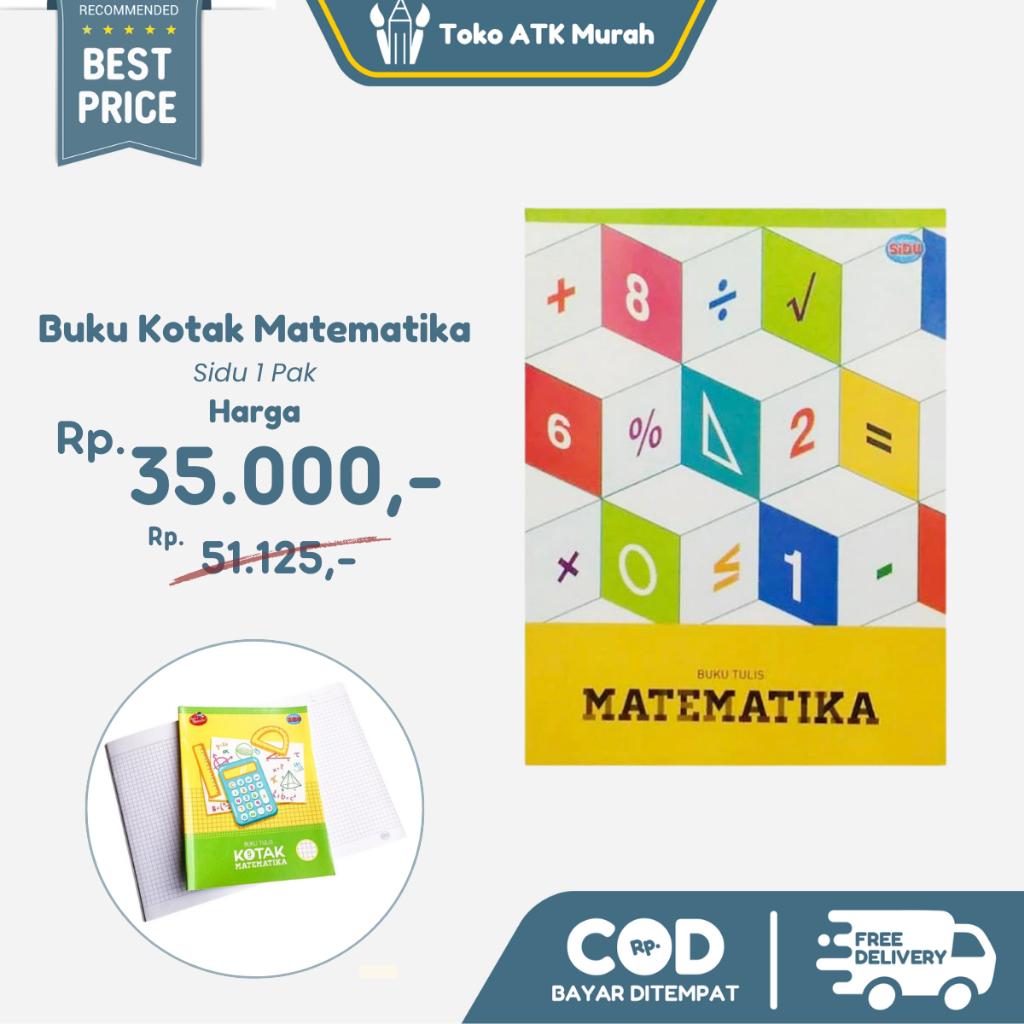 

Buku Tulis Stm Kotak 5mm Matematika Sidu Sinar Dunia 38 Lembar