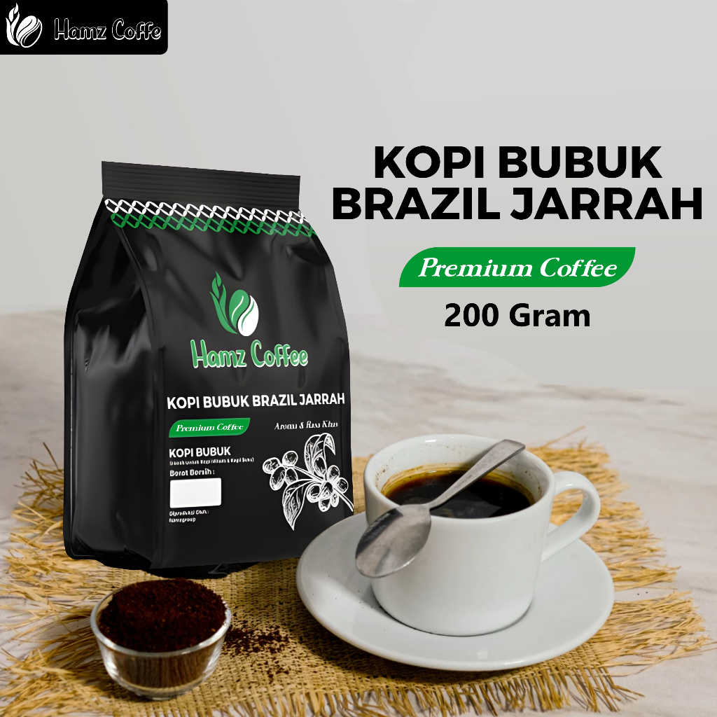 

Hamz Coffee - kopi bubuk brazil jarrah premium asli bergaransi 200gr