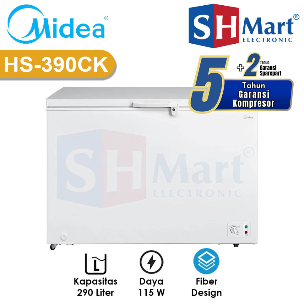 CHEST FREEZER MIDEA 350 LITER HS-390CK / HS390CK / 390CK FREEZER BOX (MEDAN)