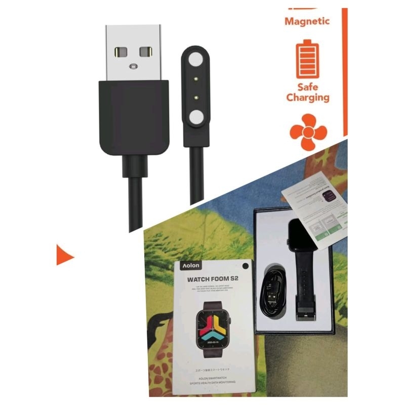 Aolon Watch Foom S2 Smart Watch Kabel Charger Smartwatch Aolon Watch Mars R3 Foom S2 Tetra S2 Magnet