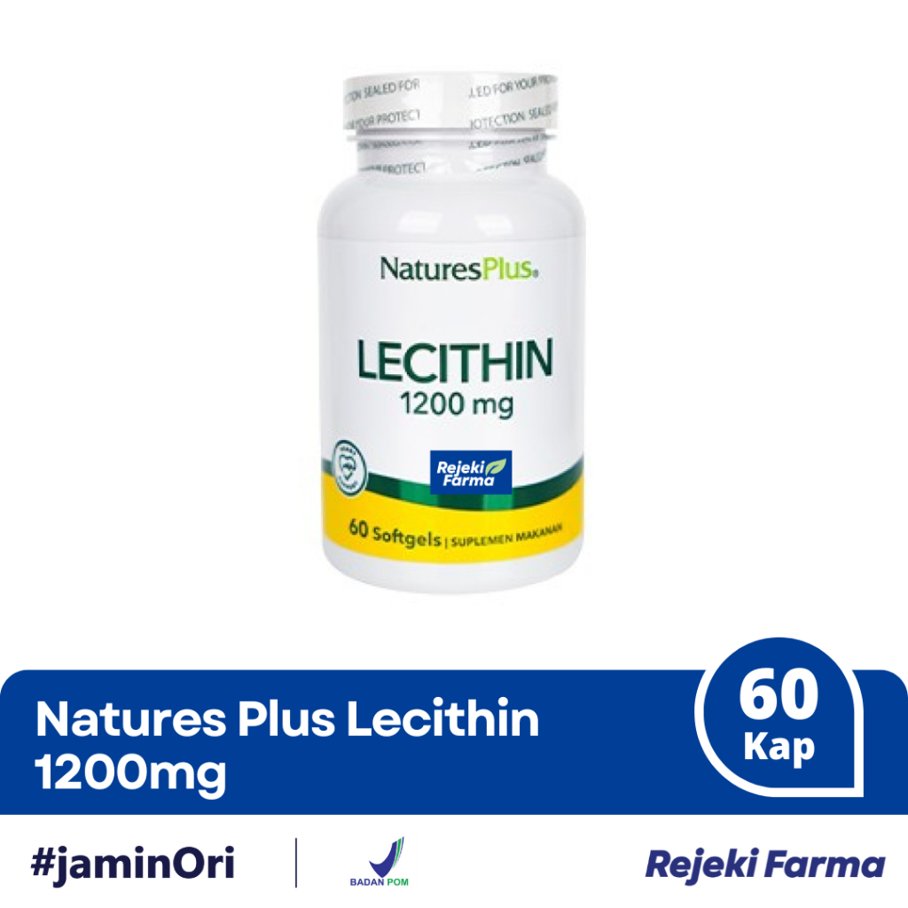 [ BPOM ] Natures Plus Lecithin 1200 mg 60 Softgel - Nature's NaturesPlus