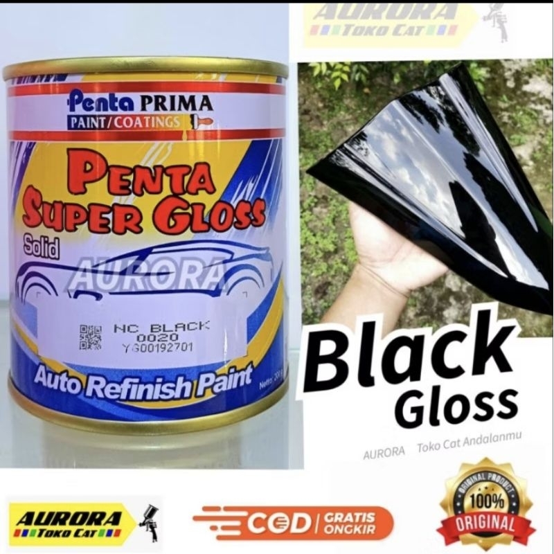 Cat Hitam Mengkilap Penta Super Gloss Black Cet Mobil dan Motor Kualitas Terbaik