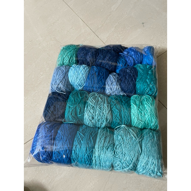 BIG SALE BENANG RAJUT KATUN BALI SMALL PLY BLUE SERIES TIDAK DIJUAL TERPISAH TAKE ALL BENANG LOKAL B