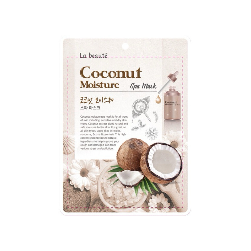 JB SHEET MASK MASKER LA BEAUTE COCONUT MOISTURE SPA MASK