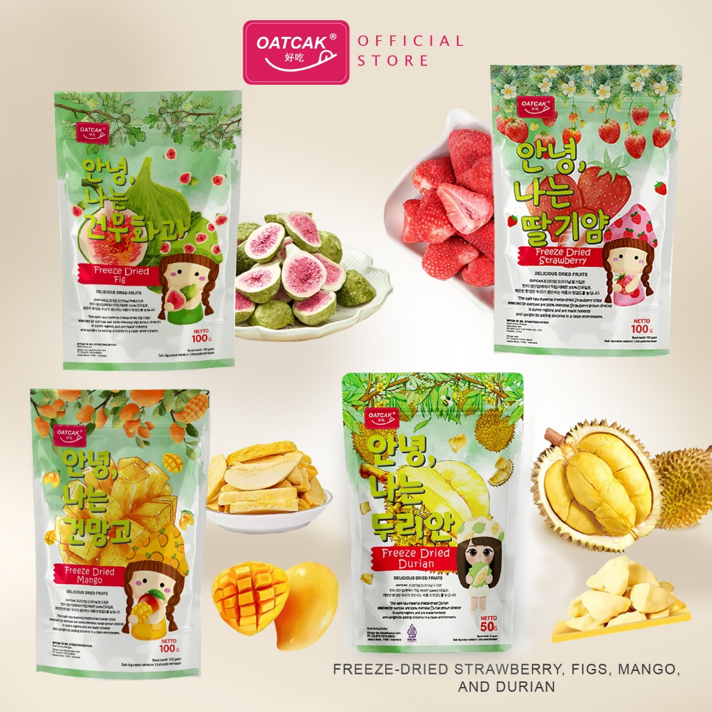 

OATCAK Adried Fruit / Freeze Fruit / Buah Kering Snack Korea Crispy Sweet IMPORT HALAL 100 Gram