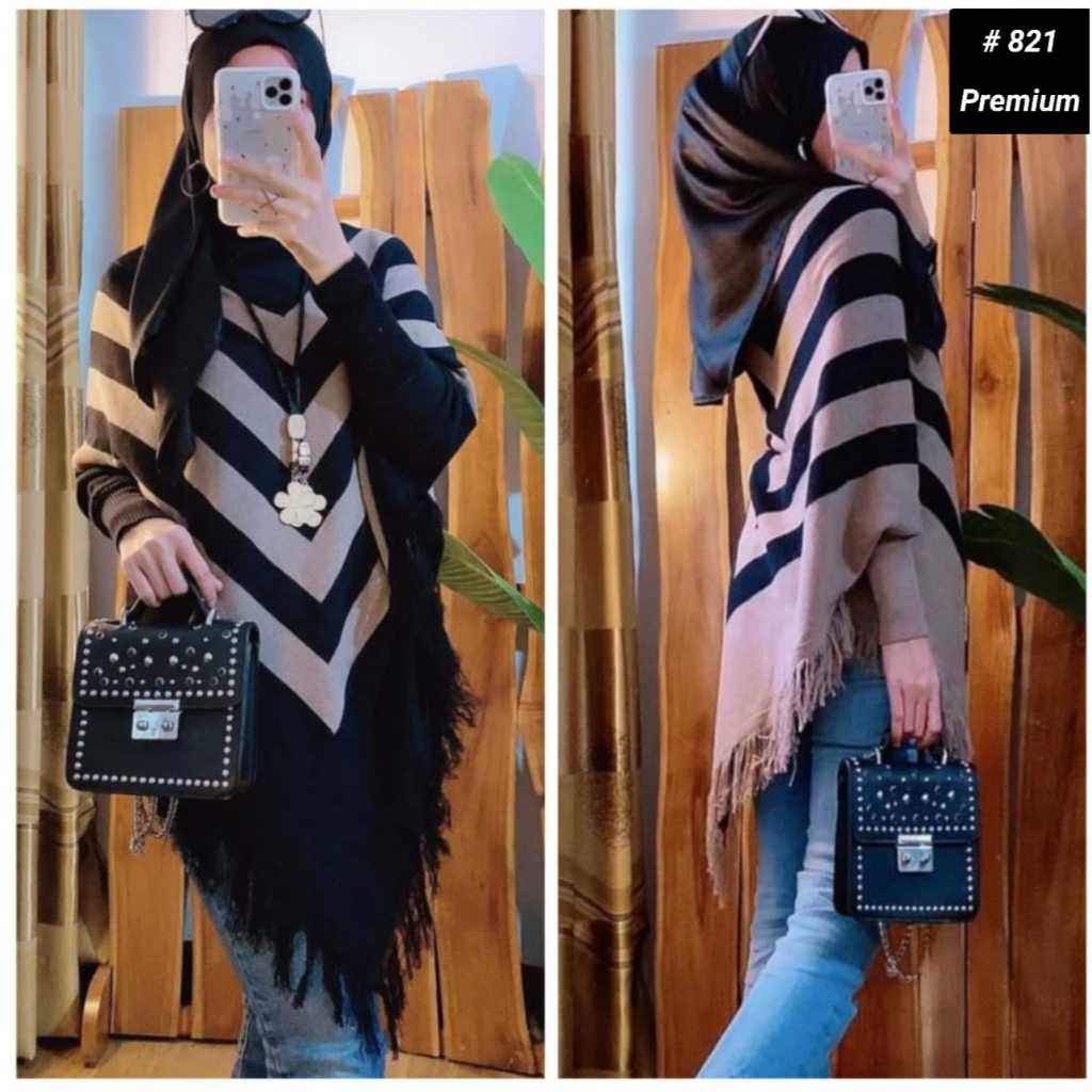 Atasan Rajut Ponco Premium