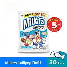 

Permen Milkita Lollipop Refil Perpak isi 30 Pcs