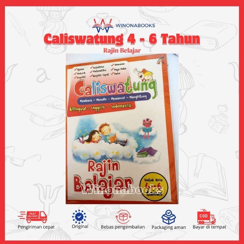 Buku CALISWATUNG - Rajin Belajar (4-6Y) metode pembelajaran anak pra SD
