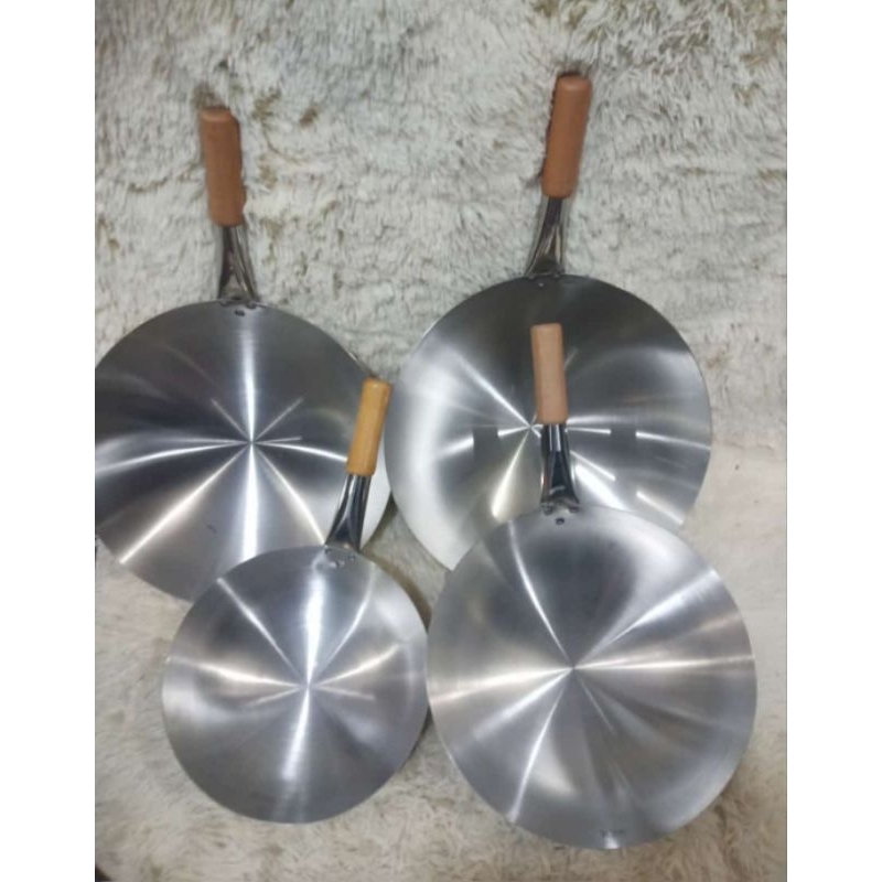 Wajan Stainless Steel Gagang Kayu Anti Panas / Wajan Stainless Steel Gagang Kayu Anti Lengket KOTA B