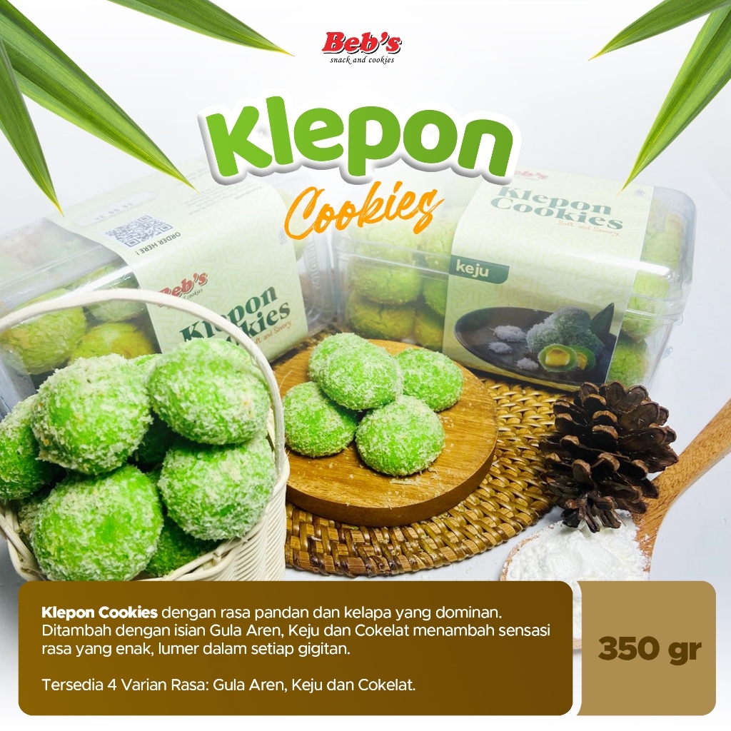 

Klepon Cookies Special 350gr | Kue Kering Hari Raya | Cemilan Kelapa Jadul | Cemilan Favorite Enak dan Lembut