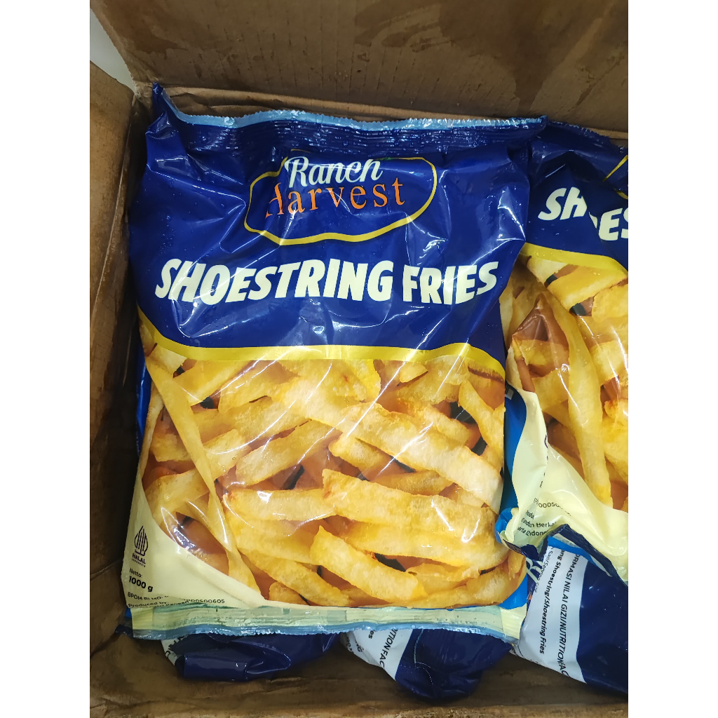 

Kentang Goreng Beku Ranch Harvest Shoestring / Crinckle 1kg French Fries pilih varian