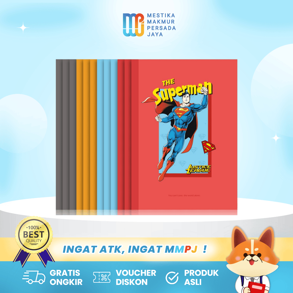 

Deli Buku Tulis Motif Superman – Soft Cover 40 Lembar (QWA540)