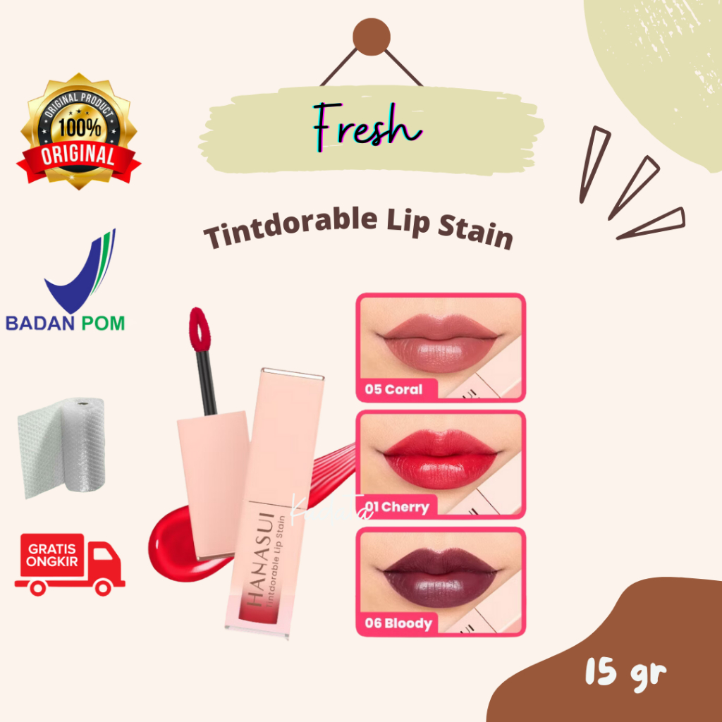 Hanasui Tintdorable Lip Stain | Liptint Hanasui | Lip Stain Hanasui
