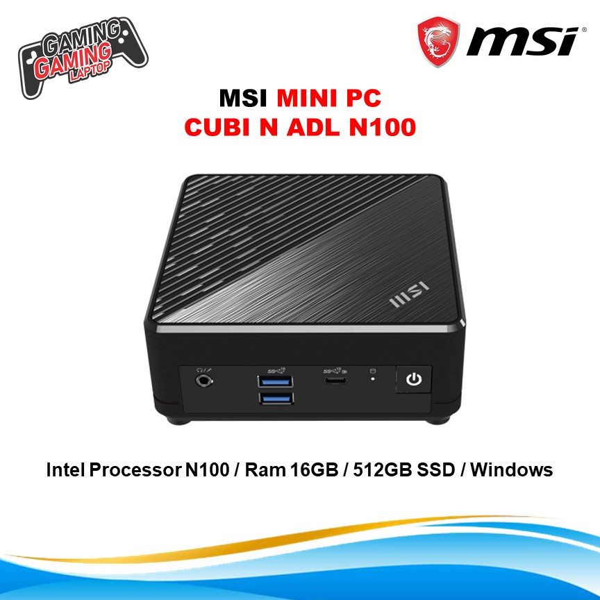 MSI Mini PC Cubi N ADL N100 Fullset Windows 11 Pro + Ram + SSD